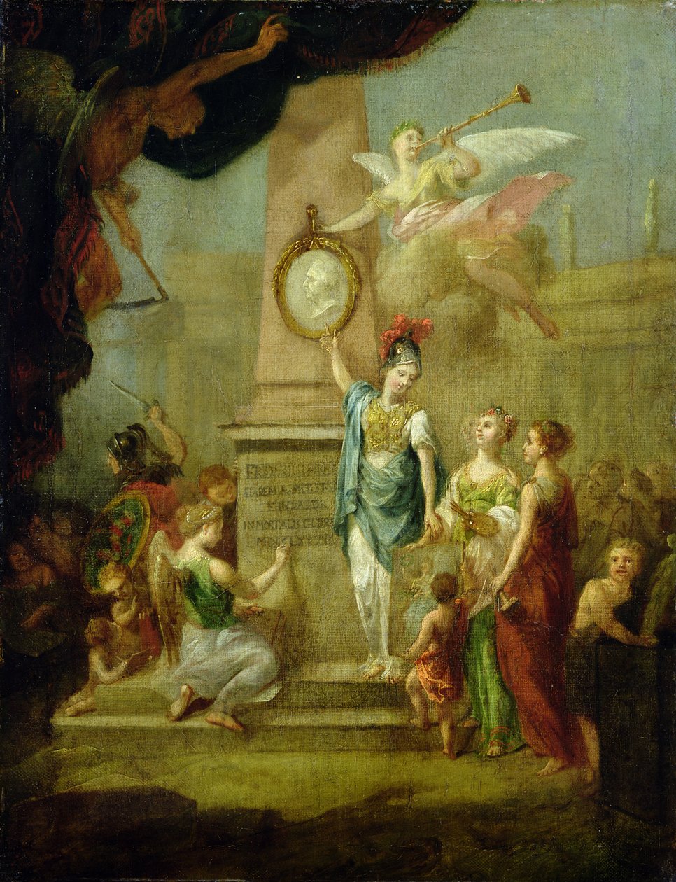 Alegorie představující založení Kasselské akademie umění, c.1778 od Johann Heinrich Tischbein