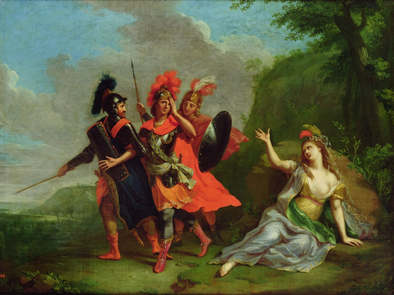 Carlo a Ubaldo vytrhli Rinalda z Armidy Armidy, 1783 od Johann Heinrich Tischbein