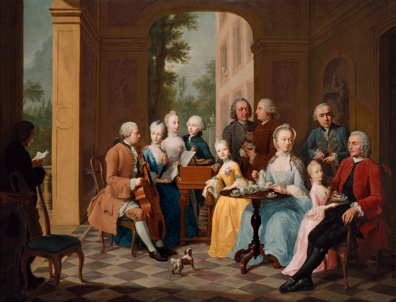 Rodina Timmermannů, autor: Johann Heinrich Tischbein starší od Johann Heinrich Tischbein