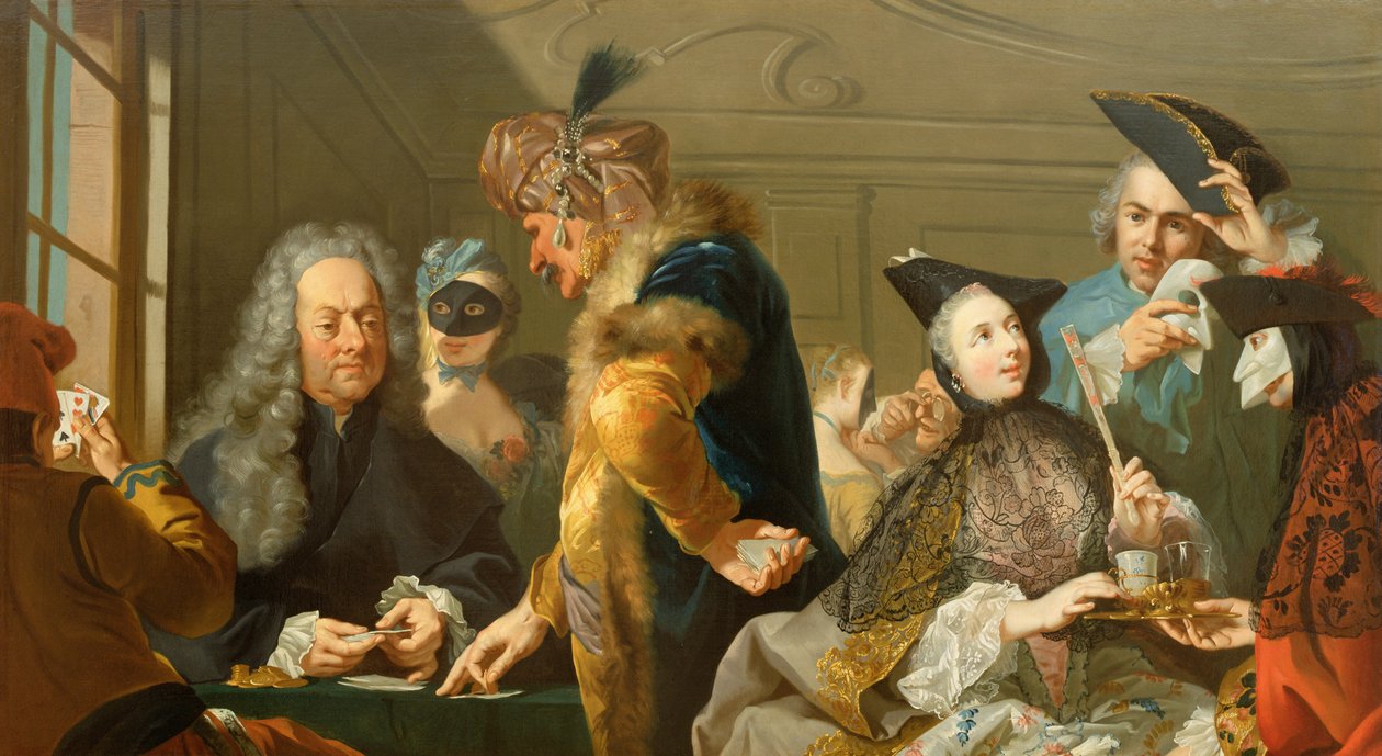 Hazardní hráči ve foyer od Johann Heinrich Tischbein