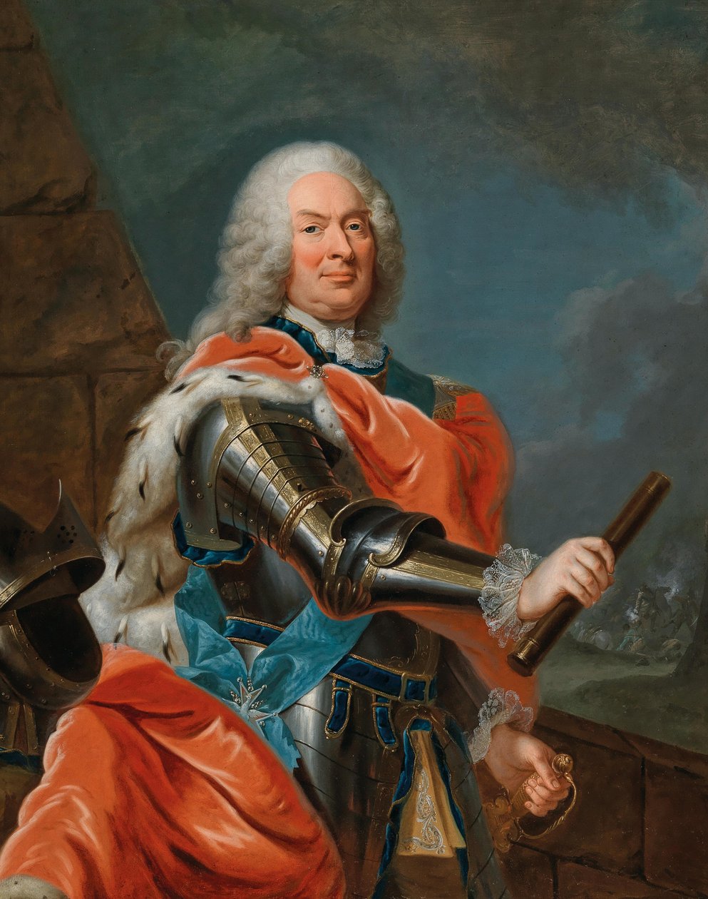 Portrét Viléma VIII., Landkrabě Hesenska-Kassel 1682-1760. od Johann Heinrich Tischbein the Elder