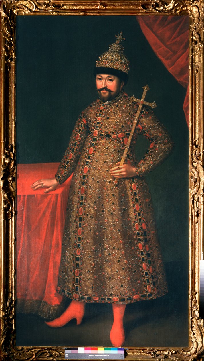 Portrét ruského cara Michela I. Fjodoroviče Romanova (1596-1645) (Portrét ruského cara Michaila I. Fjodoroviče) - Peinture de Johan Heinrich Wedekind (1674-1736), olej na plátně od Johann Heinrich Wedekind