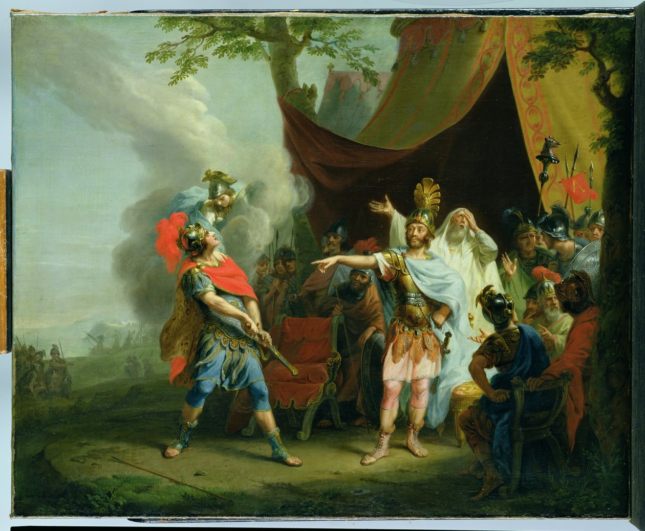 Achilles má spor s Agamemnonem, 1776 od Johann Heinrich Wilhelm Tischbein