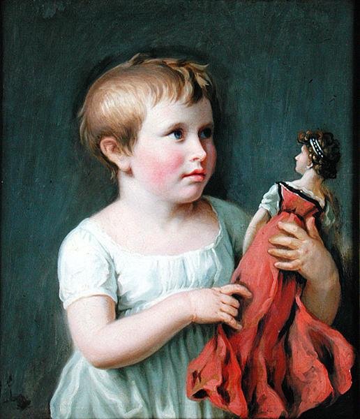 Dětský portrét Cornelie Wilhelmine Amsinckové, budoucí manželky Burgermeister Dammert (1800-61) od Johann Heinrich Wilhelm Tischbein