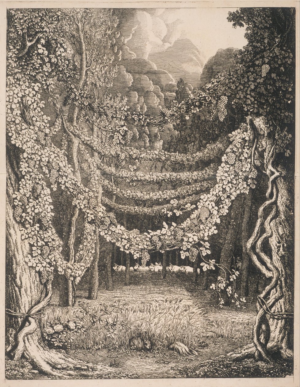 Imaginární pohled na vinici podél cesty k Polyfémově jeskyni od Johann Heinrich Wilhelm Tischbein