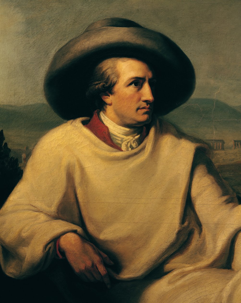 Johann Wolfgang von Goethe (1749-1832) v Campagna, kolem roku 1790 (detail) od Johann Heinrich Wilhelm Tischbein