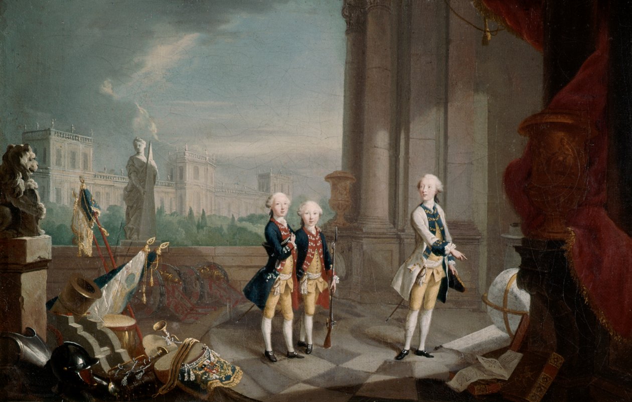 The Sons of Frederick II Hesse-Kassel Landgrave, 1770-1829 od Johann Heinrich Wilhelm Tischbein