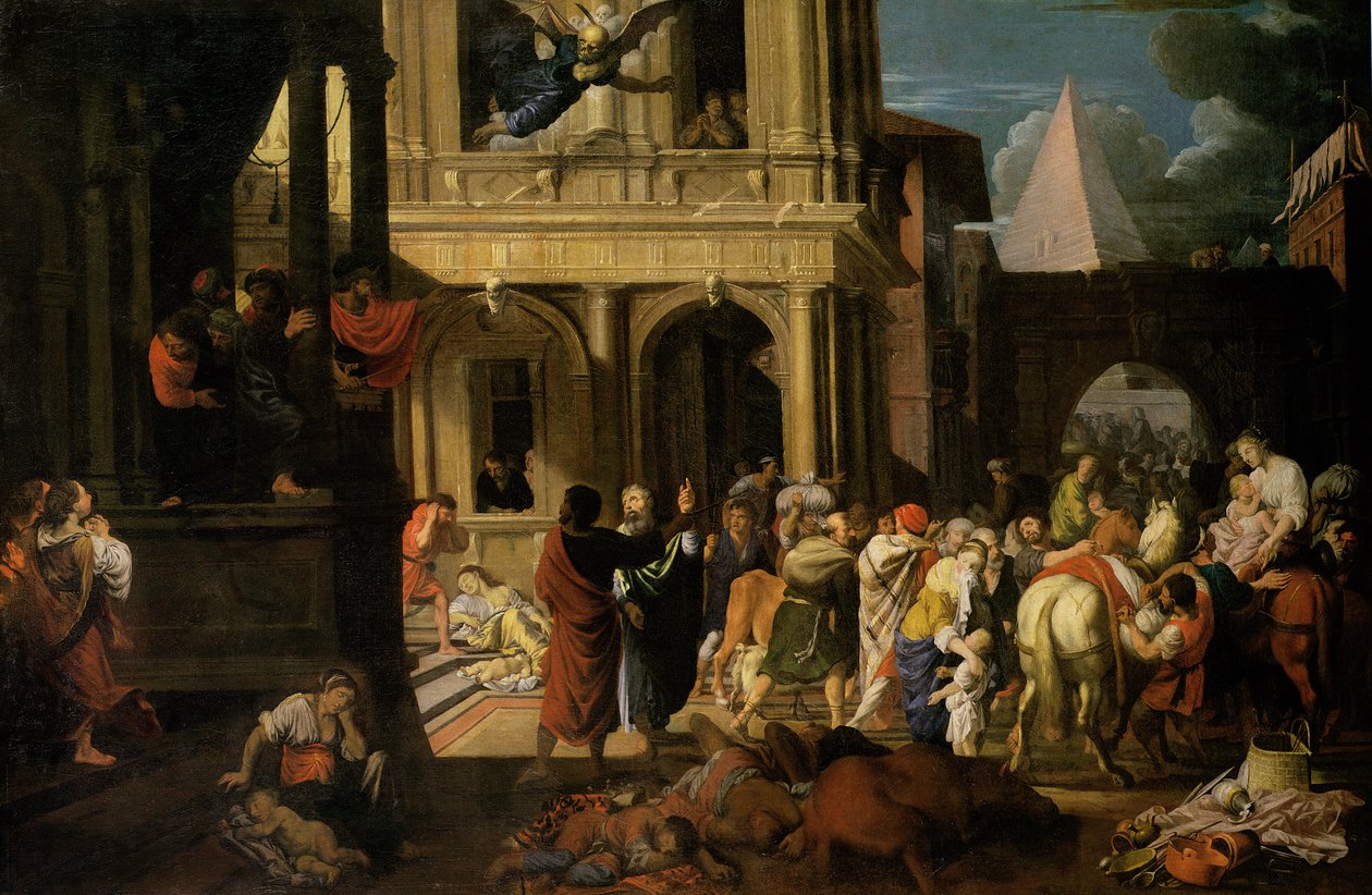 Izraelité opouštějící Egypt od Johann Heiss