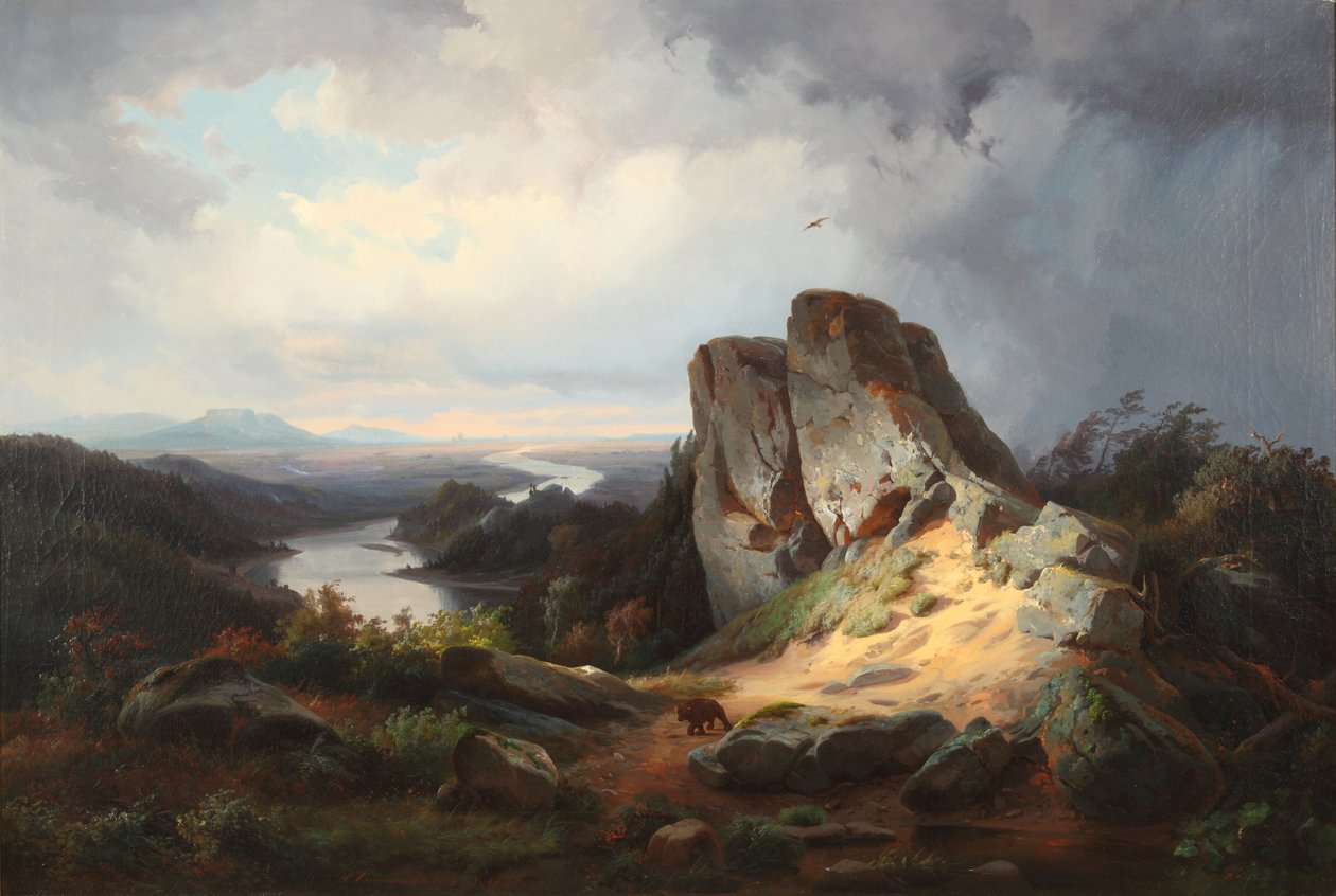 Západní krajina 1853 (olej na plátně) od Johann Herman Carmiencke