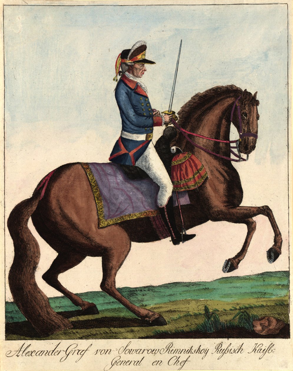 Polní maršál generalissimo princ Alexander Suvorov 1729-1800, c. 1790. od Johann Hieronymus Loeschenkohl