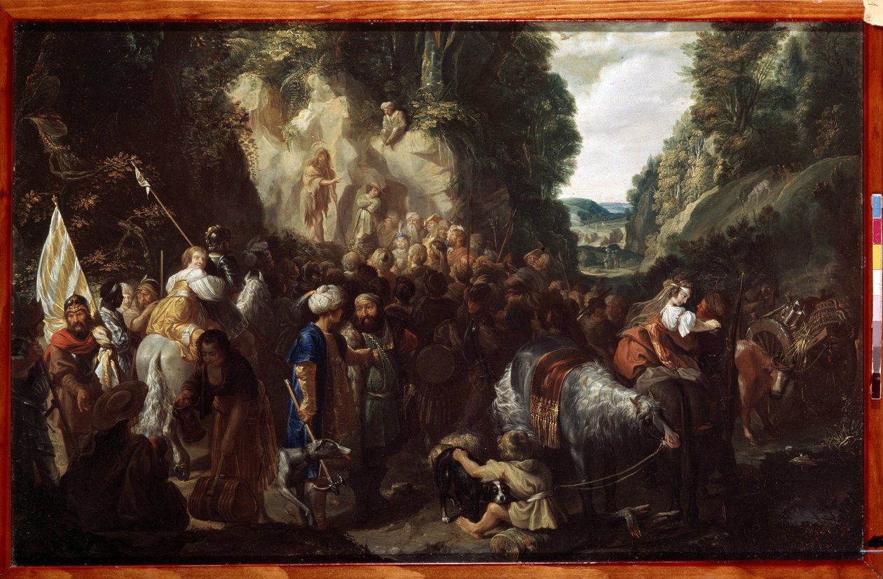 ""La preaching de saint Jean Baptiste"" (Kázání svatého Jana Křtitele) Obraz od Johanna Hulsmana (17. století) 1635 Ermitážní muzeum, Petrohrad od Johann Hulsman