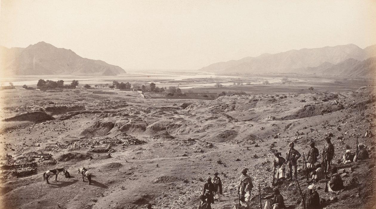 River Gorge nad Lalpurou při pohledu směrem k Bassaule, kolem roku 1878 (foto) od Johann Hulsman