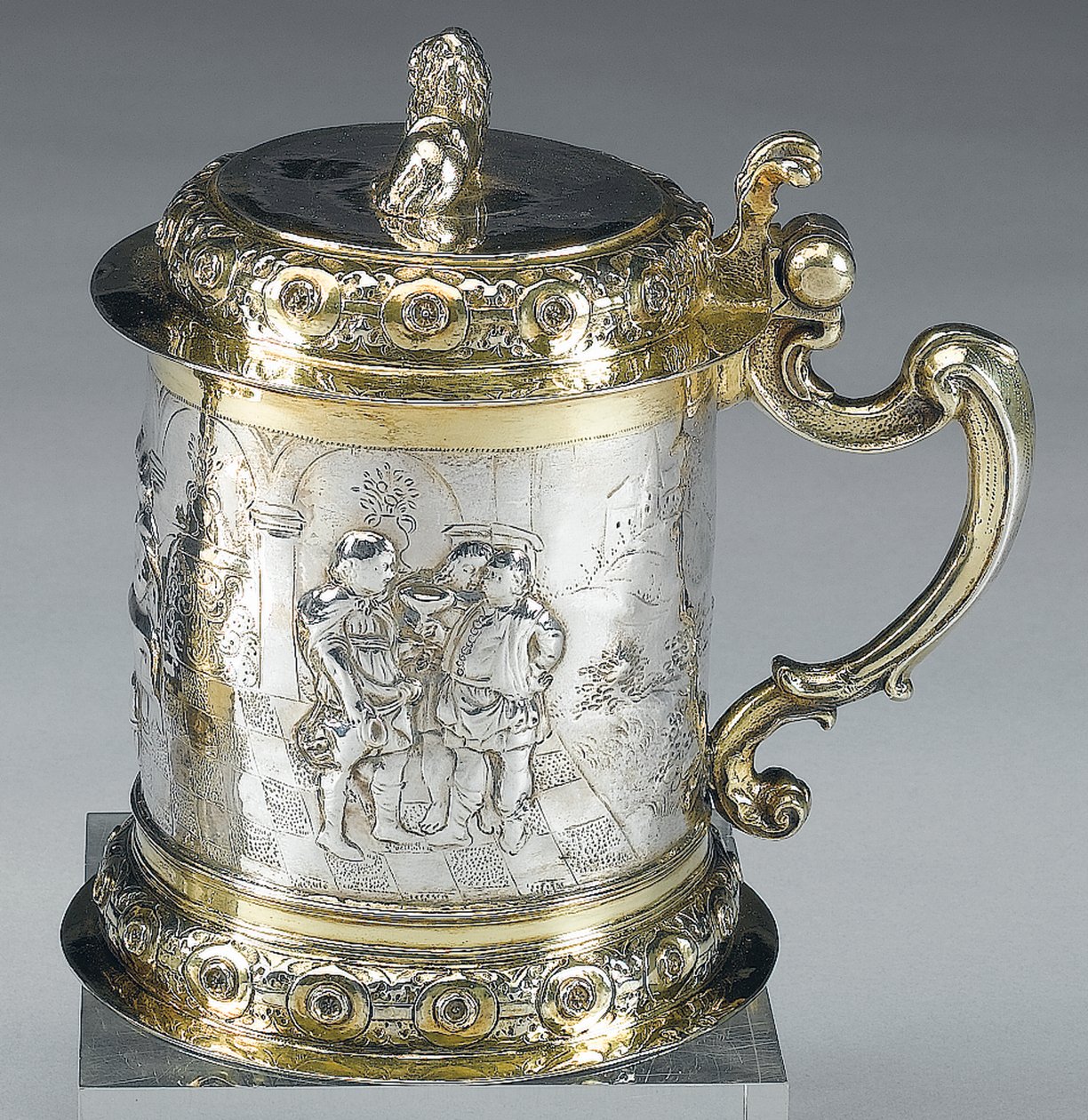 Tankard, Danzig, c.1680 (balíček pozlacené stříbro) (viz také 469712) od Johann II Rohde