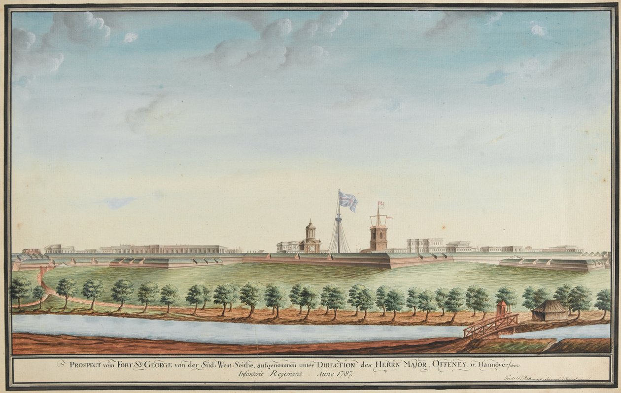 Prospect vom Fort St George od Johann Jacob Ludewig Rothmeyer