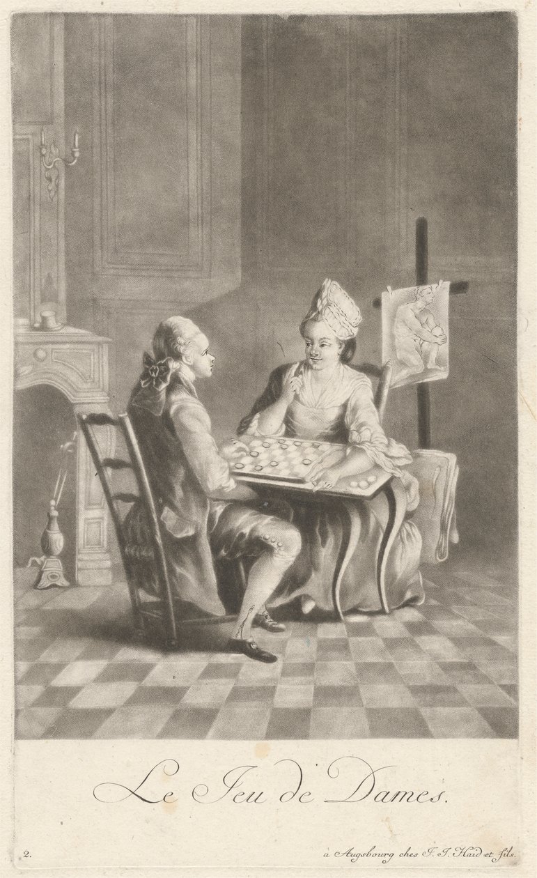 Hra dáma od Johann Jacobus Haid