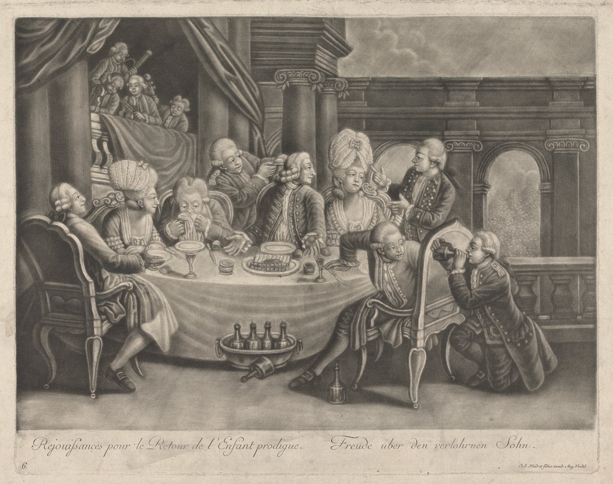 Oslavy návratu marnotratného syna od Johann Jacobus Haid