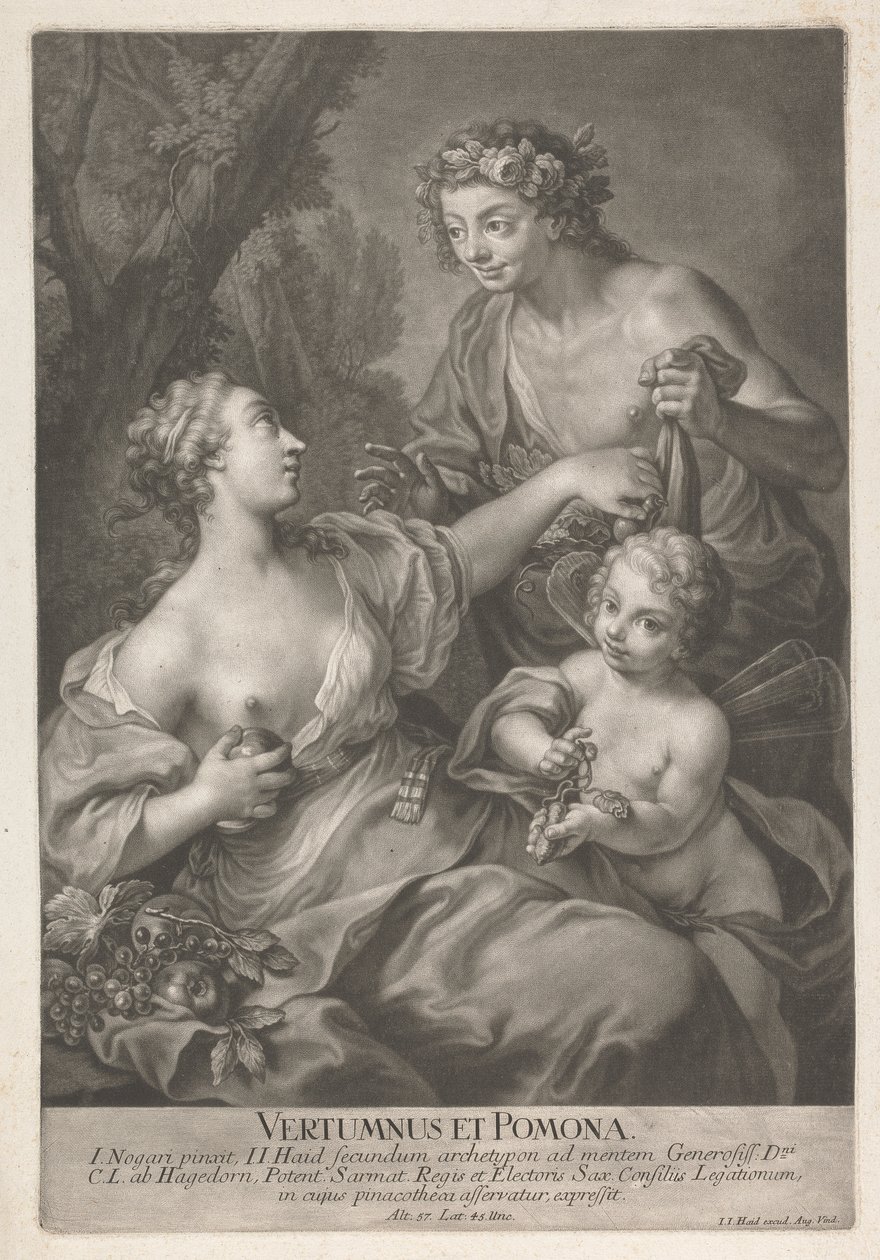 Vertumnus a Pomona od Johann Jacobus Haid