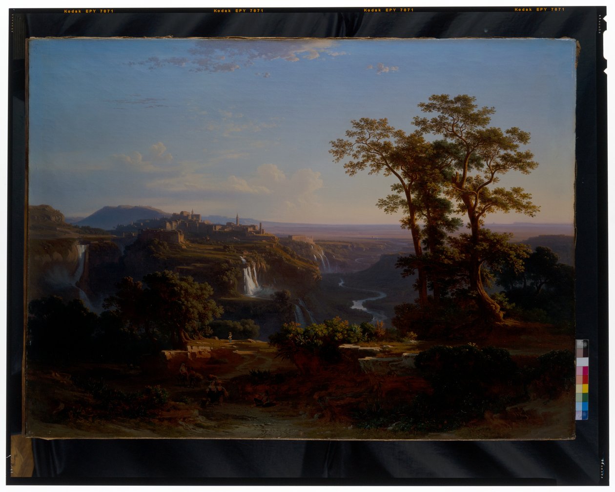 Pohled Na Tivoli S Vodopády Aniene od Johann Jakob Frey