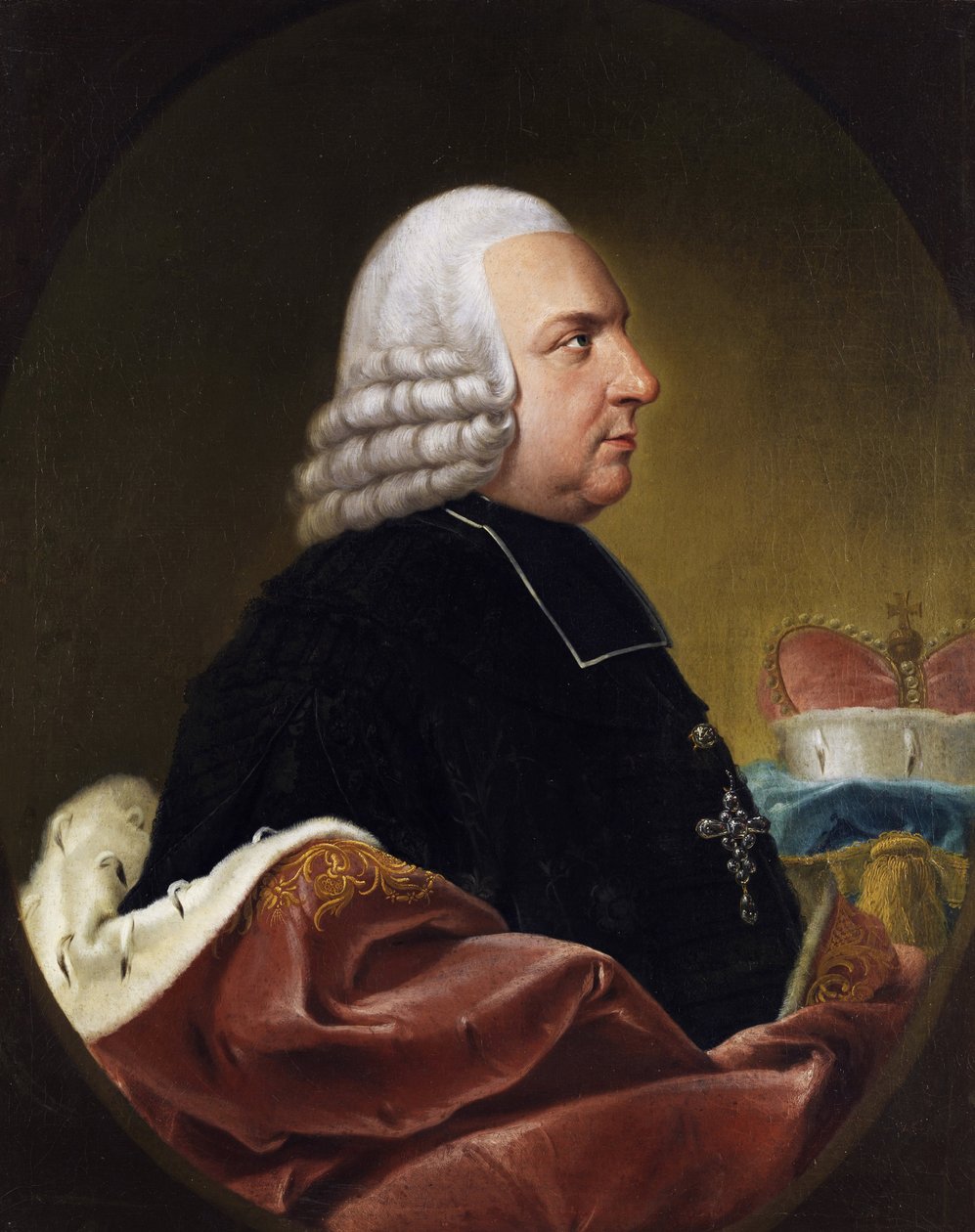 Portrét Lothara Francois de Schonborn (1655-1729) - Malba Johanna Jakoba Ihleho (1702-1774), olej na plátně (88x70 cm), počátek 18. století - Portrét Lothara Franze von Schoenborn, Olej na plátně J.J. Ihle, Rané 18. století - Soukromá sbírka od Johann Jakob Ihle