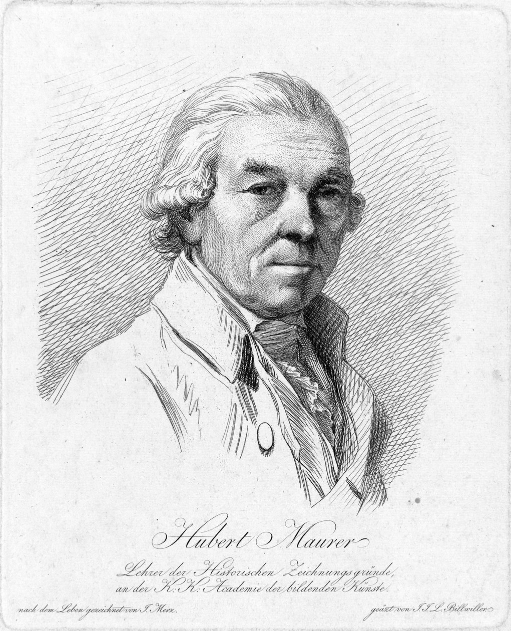 Zobrazená osoba: Hubert Maurer od Johann Jakob Laurenz Billwiller