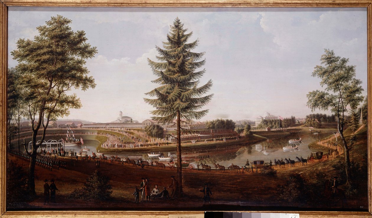 Hostina v Pavlovském paláci, letní sídlo cara Pavla I. Obraz Metterleir (1750-1825) 1790 Muzeum historie, Petrohrad od Johann Jakob Mettenleiter