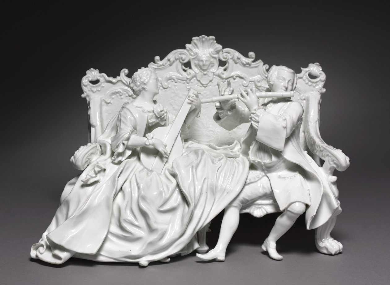 Crinoline Group: Hudebníci, výrobce Meissen Porcelain Factory, Německo, kolem 1737 od Johann Joachim Kändler