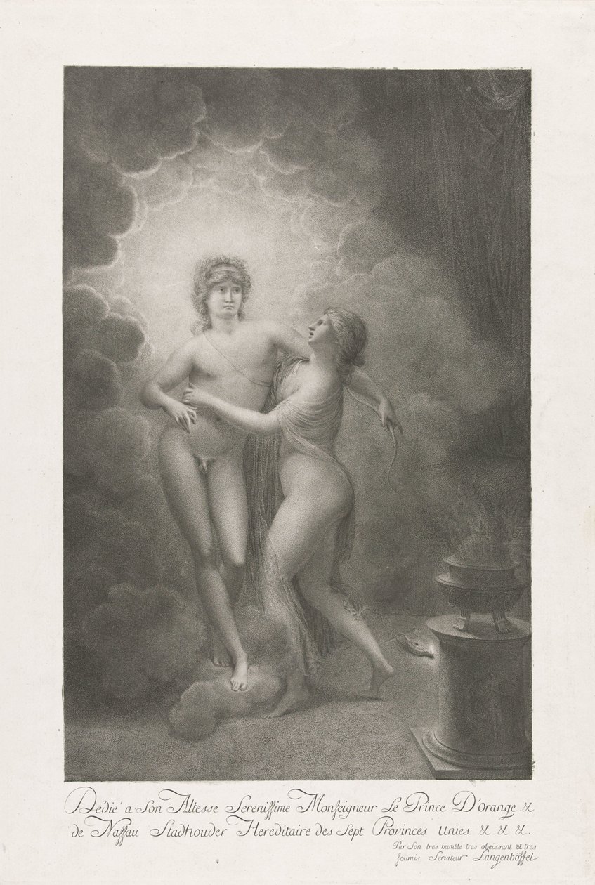 Alegorie svatby Viléma V. a Wilhelminy Pruské, 1767 od Johann Joseph Friedrich Langenhöffel
