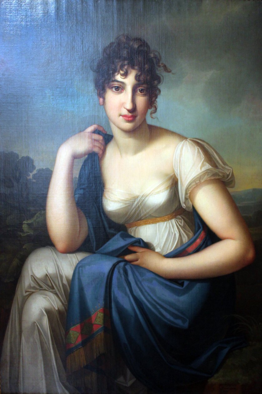 Portrét Amalie Beer (1767-1854) od Johann Karl Heinrich Kretschmar