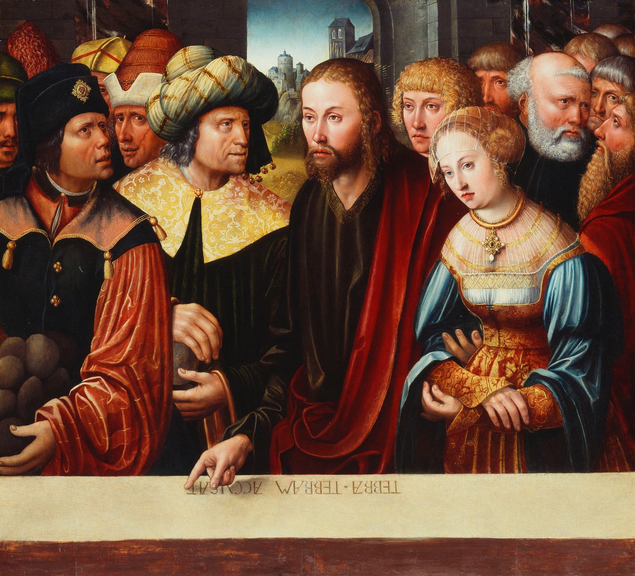 Kristus a cizoložnice, kolem roku 1525 od Johann Kemmer