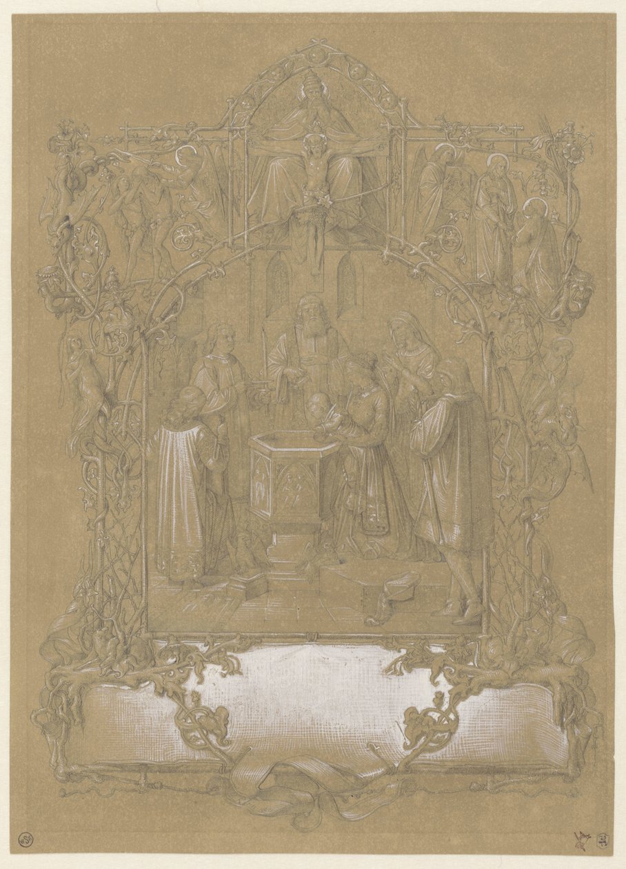 Design pro křestní přání od Johann Klein (attributed to)