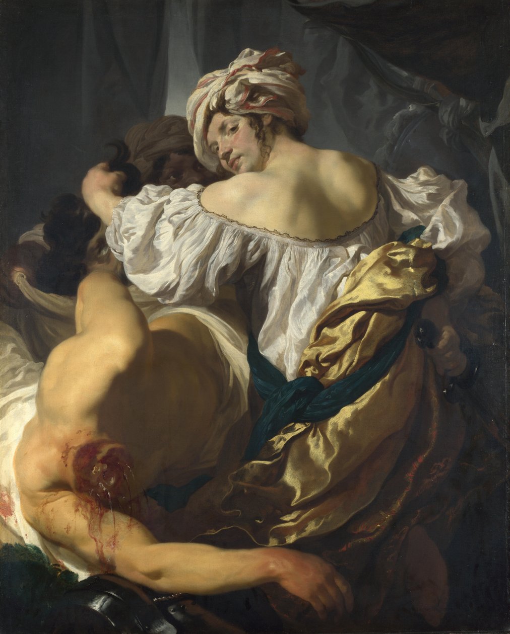 Judith ve stanu Holofernes, c. 1622 od Johann Liss