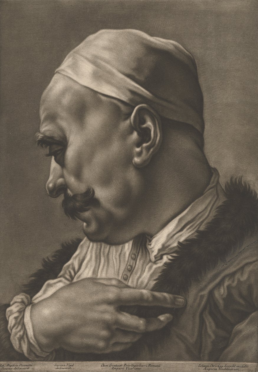 Portrét muže v čepici od Johann Lorenz Haid