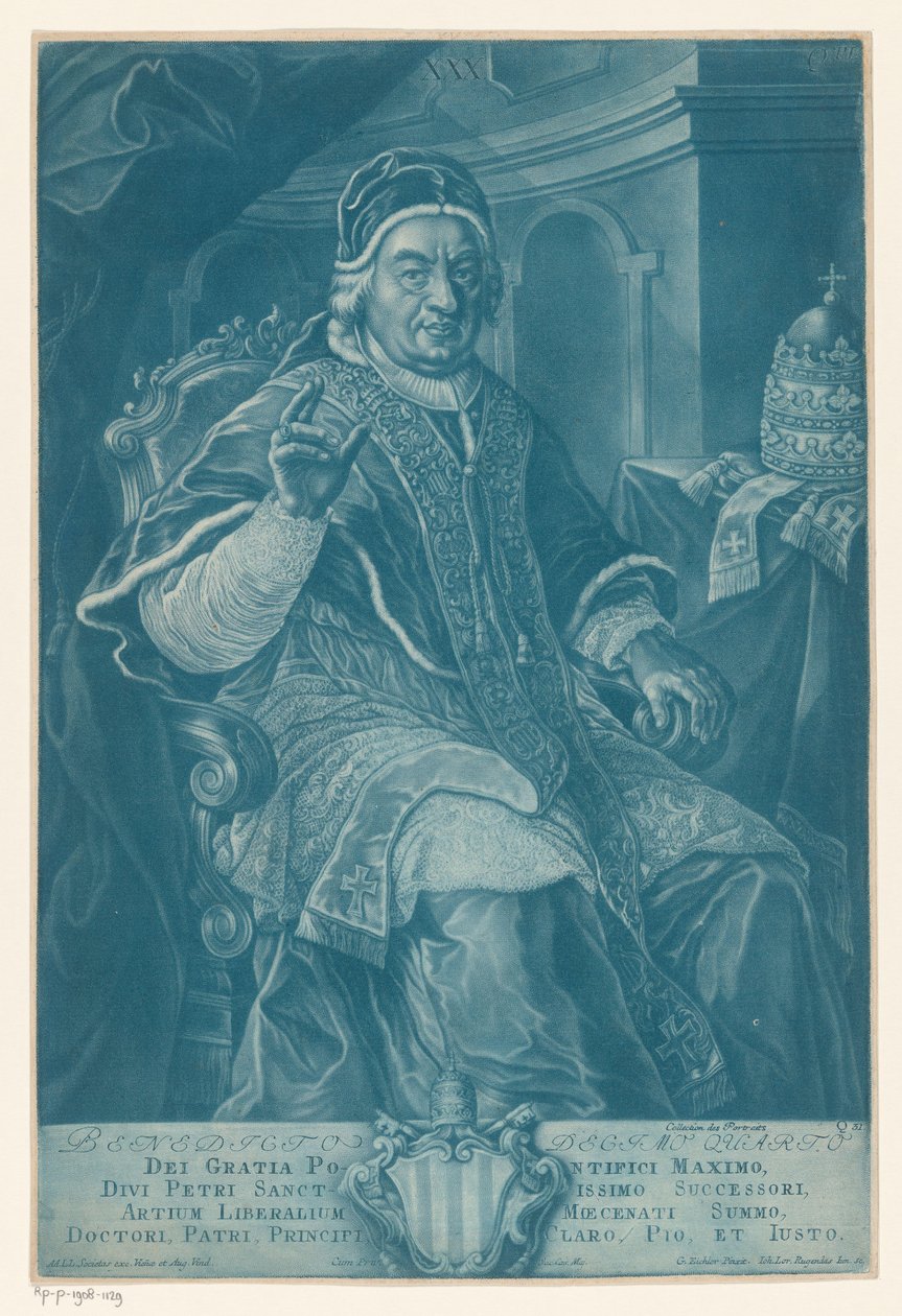 Portrét Benedikta XIV od Johann Lorenz Rugendas (II)