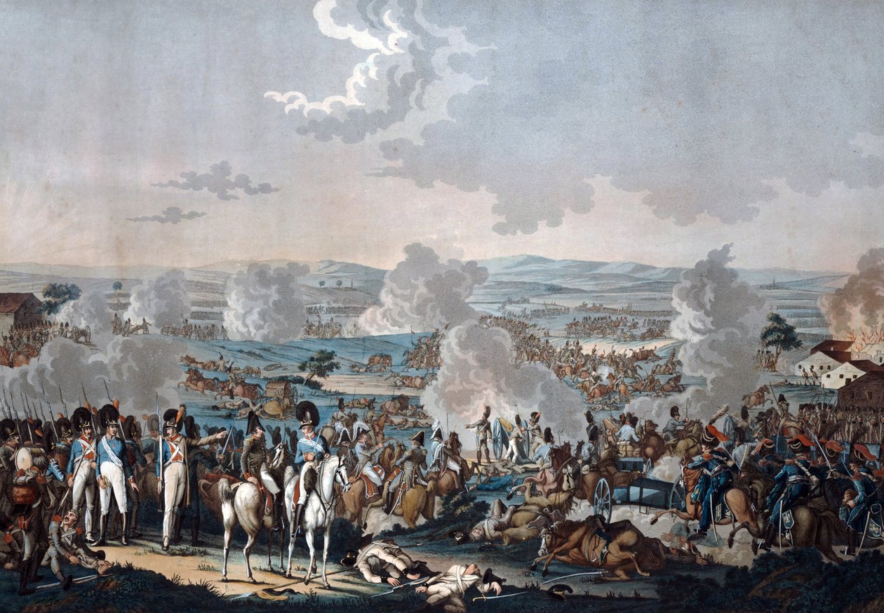 Bitva u Wagramu (1809) – Akvatinta – 52,8 x 63,4 – soukromá sbírka od Johann Lorenz Rugendas