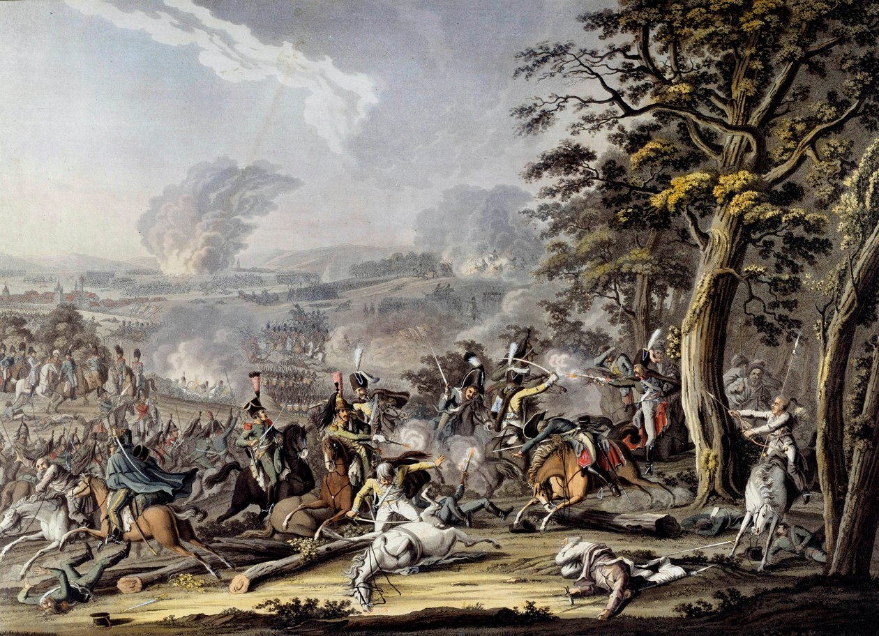 Válka čtvrté koalice: „“ pohled na bitvu u Friedlandu od Johann Lorenz Rugendas