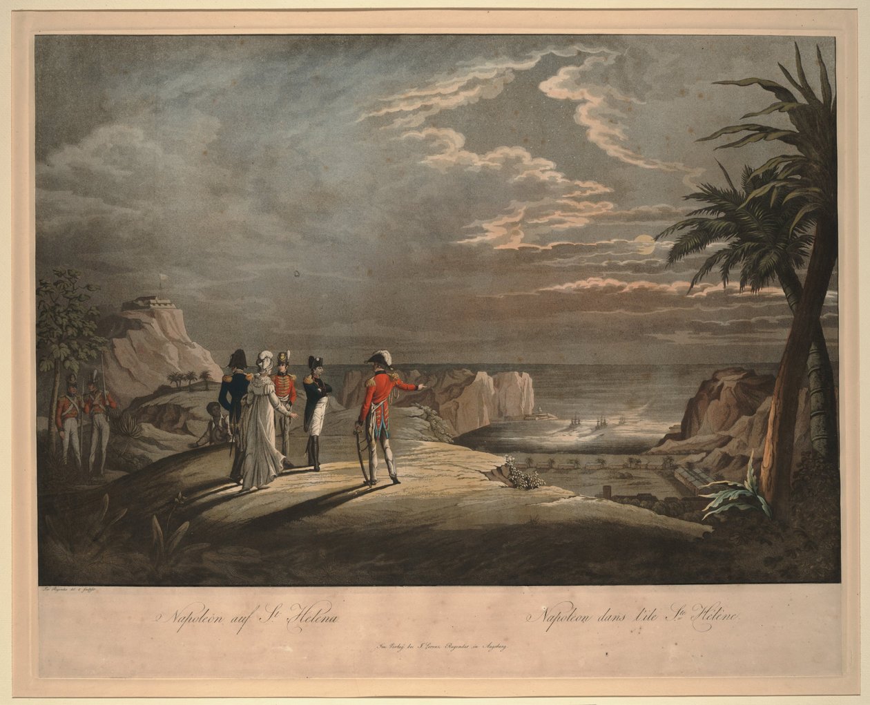 Napoleon Bonaparte na ostrově Svatá Helena od Johann Lorenz Rugendas the Younger