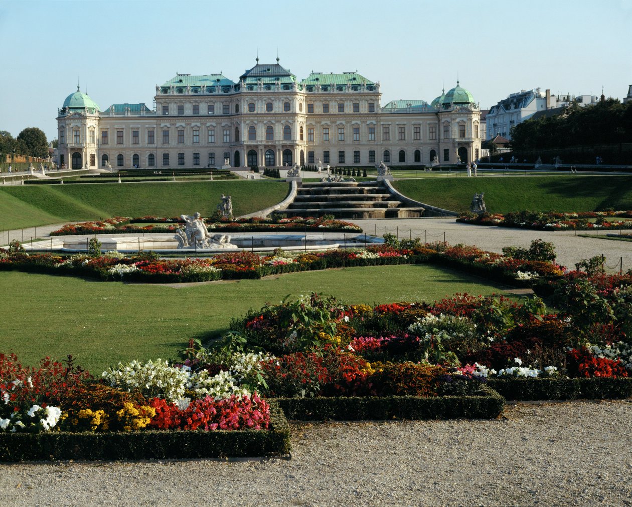 Palác Belvedere, letní sídlo prince Evžena Savojského ... od Johann Lukas von Hildebrandt