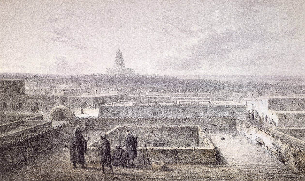 The North Side of Timbuktoo, z „Les Voyages en Afrique“ od Heinricha Bartha vydaného v roce 1857, od Johann Martin Bernatz