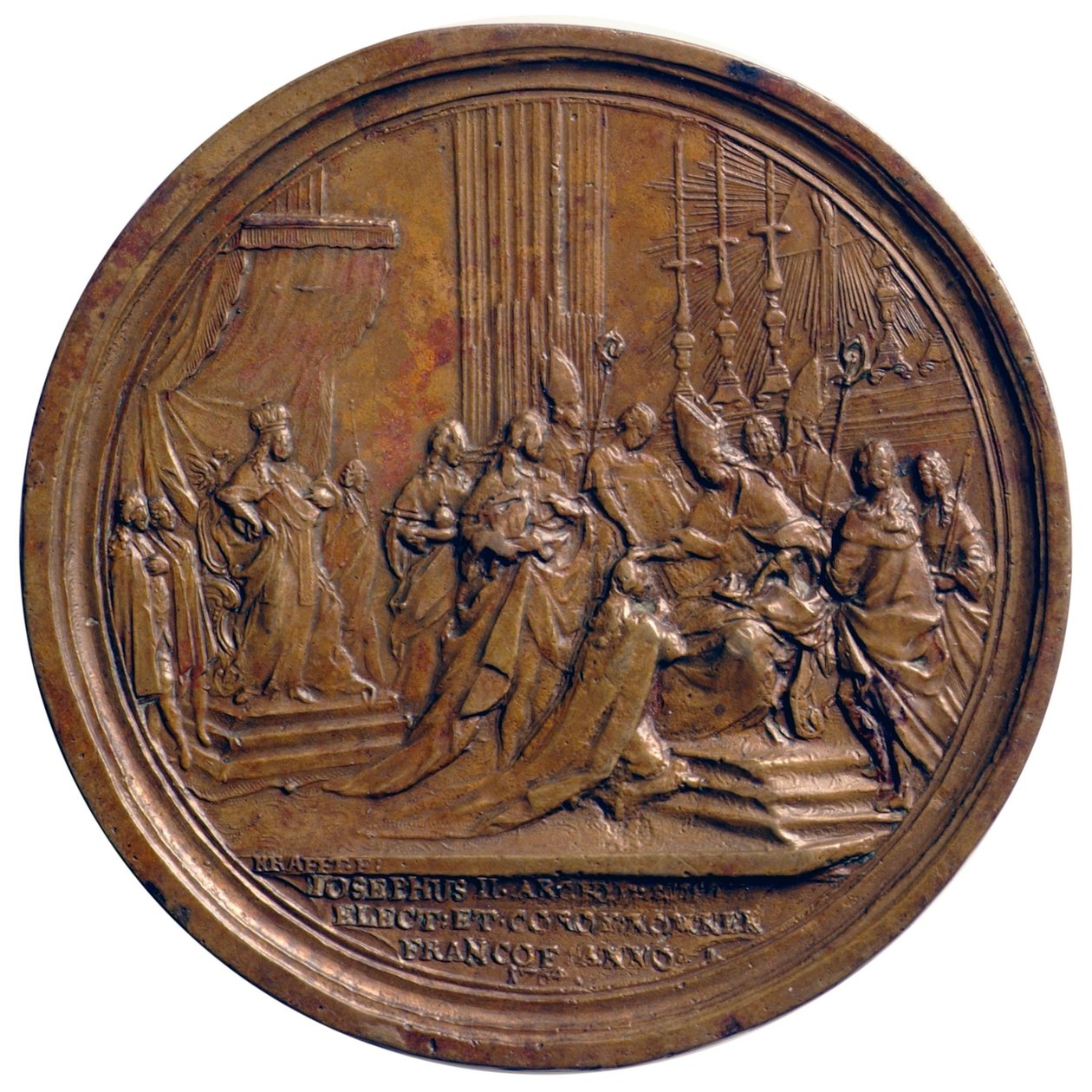 Korunovace Josefa II. římskoněmeckým králem ve Frankfurtu nad Mohanem v roce 1764 od Johann Martin Krafft