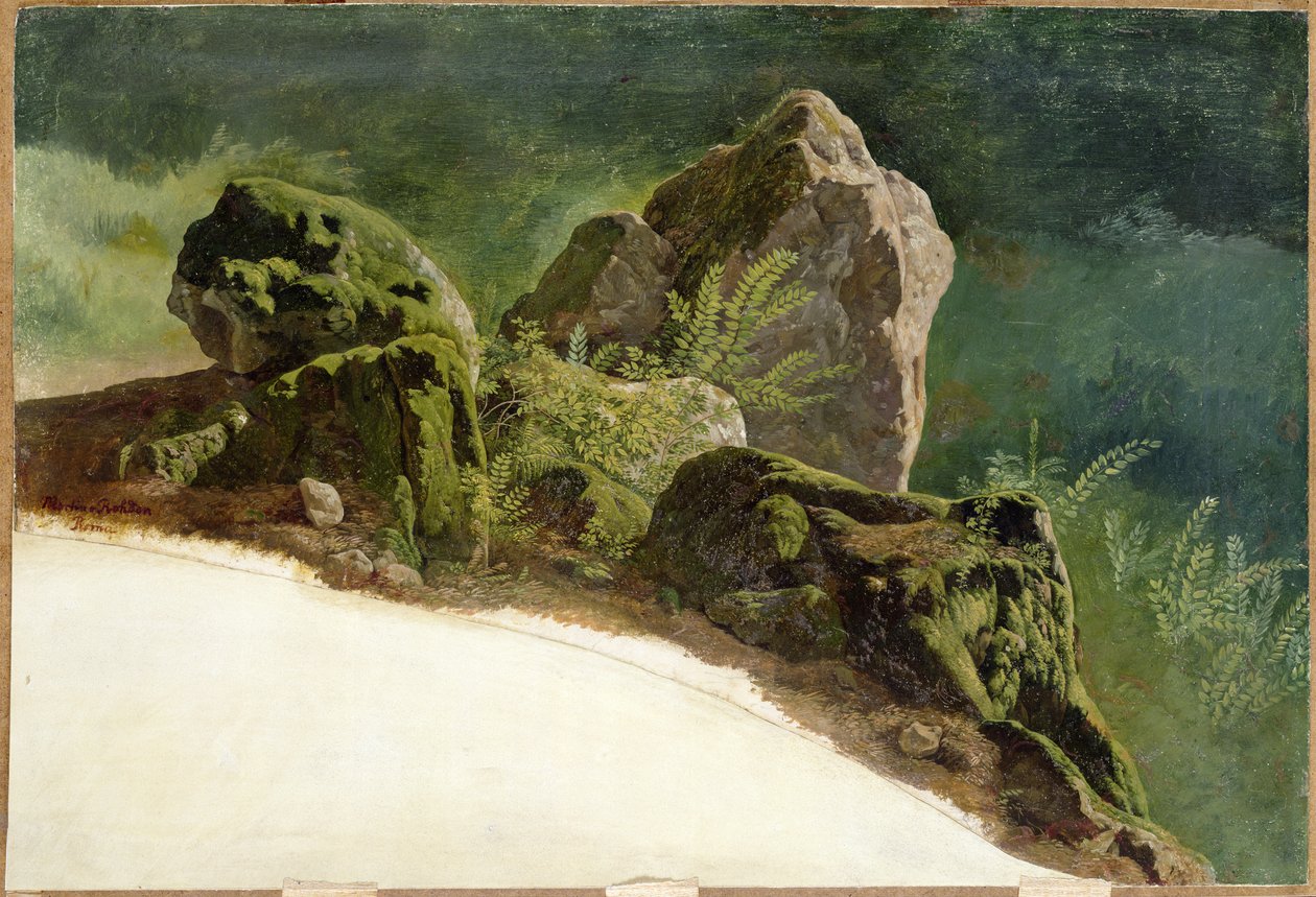 Velké kameny (olej na kartě) od Johann Martin von Rohden