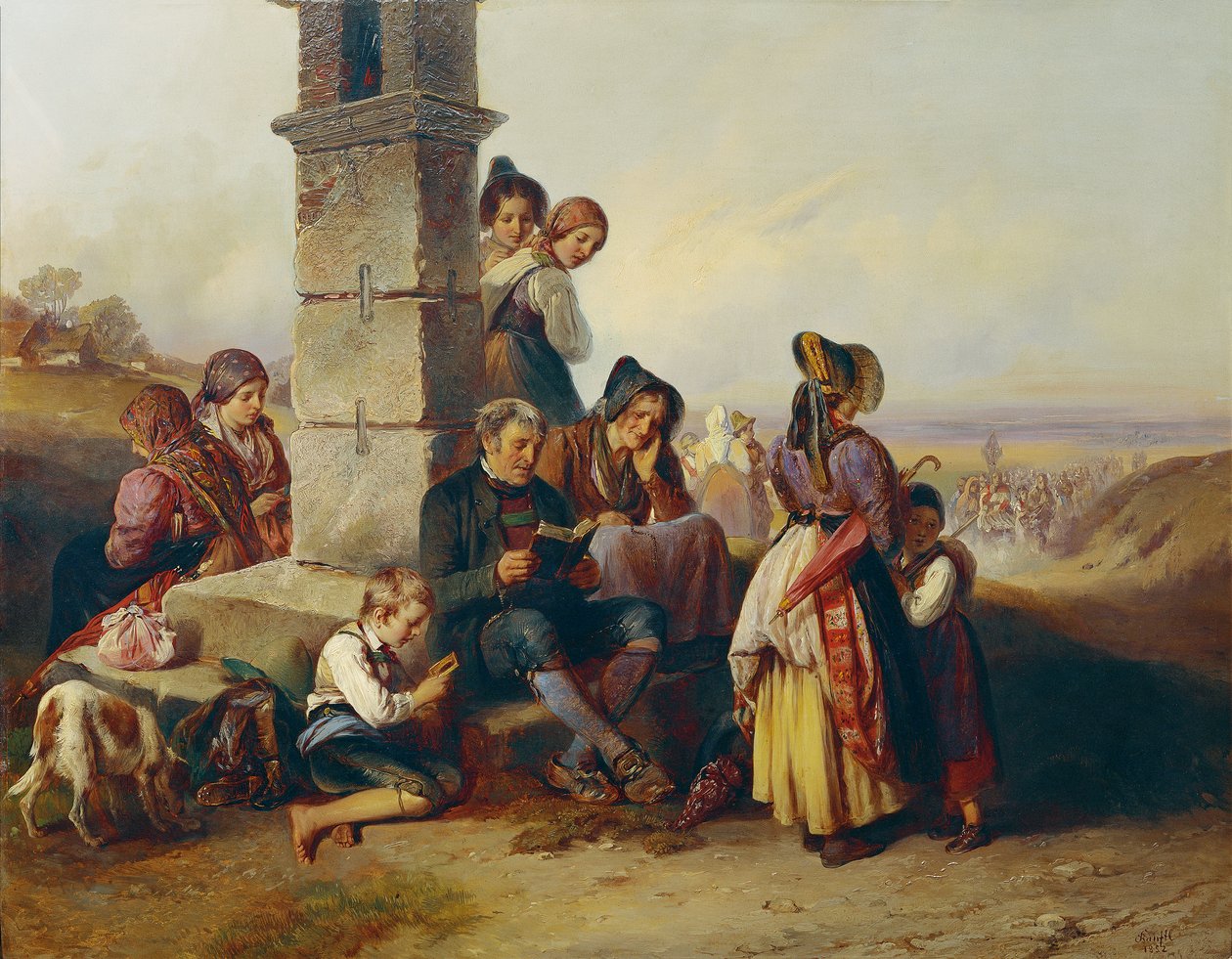 Zbytek poutníků od Johann Matthias Ranftl