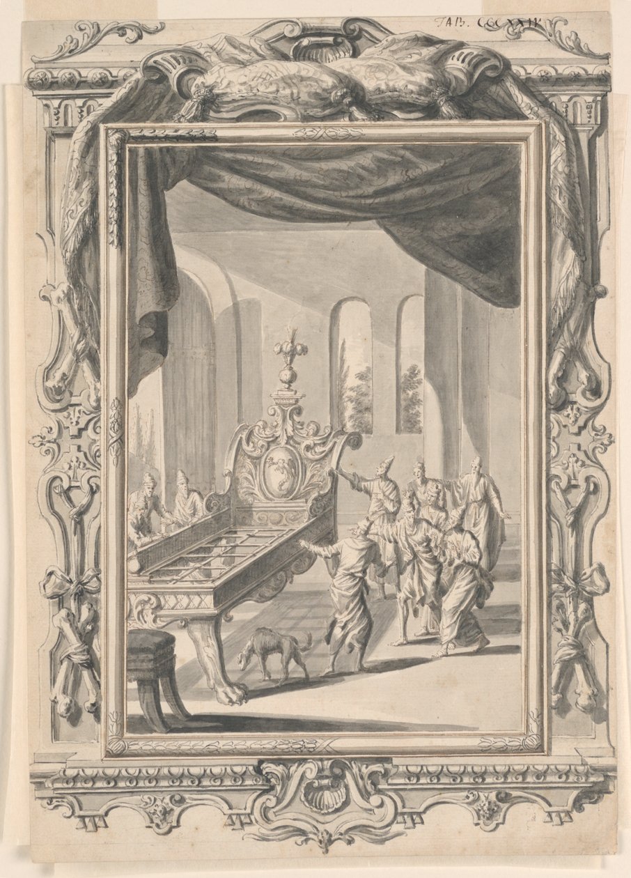 Studie pro Železné lože krále Oga, deska 324, Physica Sacra od Johann Melchior Füssli