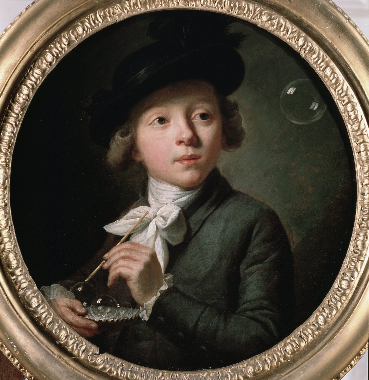 Mýdlové bubliny nebo portrét J. A. Laurense. Obraz Melchiora Wyrsche (1732-1798). 1784. Muzeum výtvarných umění v Besanconu od Johann Melchior Joseph Wyrsch or Wursch