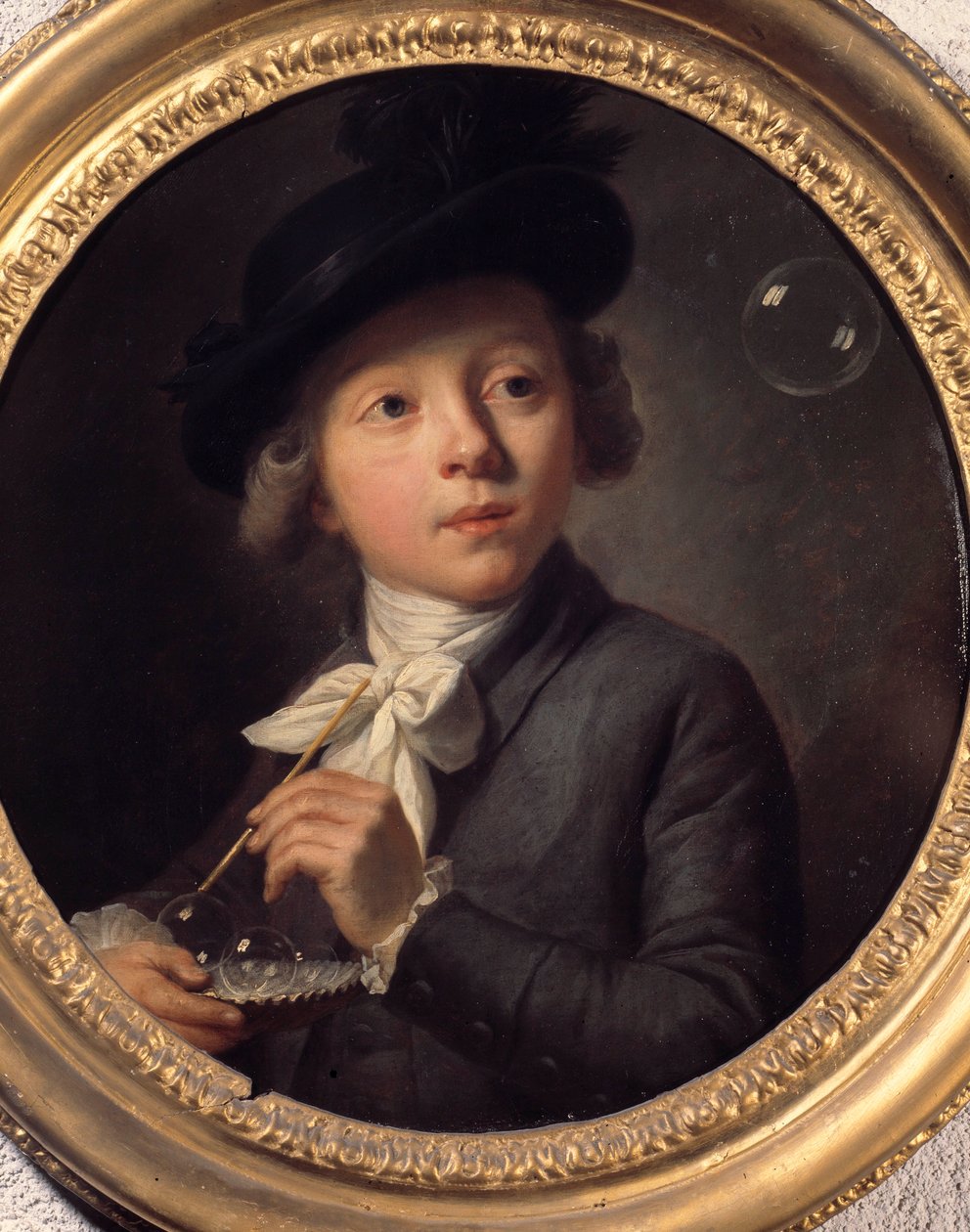 Mýdlové bubliny nebo portrét J. A. Laurense. Obraz Melchiora Wyrsche (1732-1798). 1784. Muzeum výtvarných umění v Besanconu od Johann Melchior Joseph Wyrsch or Wursch