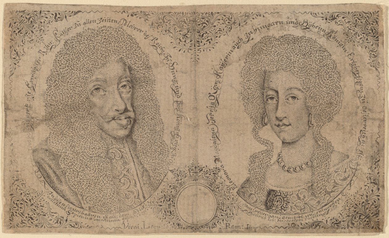 Leopold I. a Eleonora Rakouská od Johann Michael Puchler