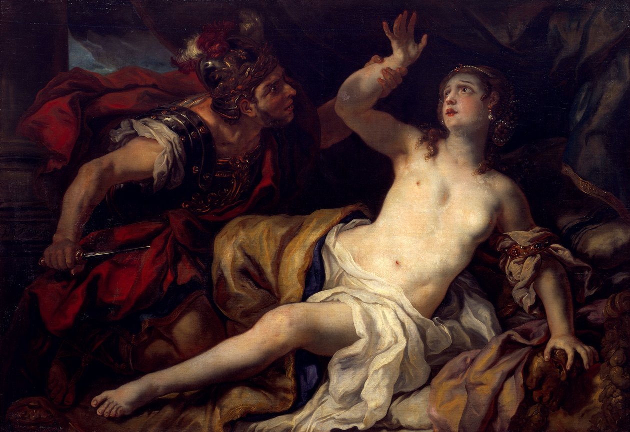 Tarquin a Lukrécie od Johann Michael Rottmayr