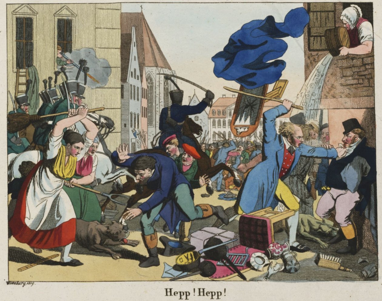 Hep Hep Krawalle 1819 od Johann Michael Voltz