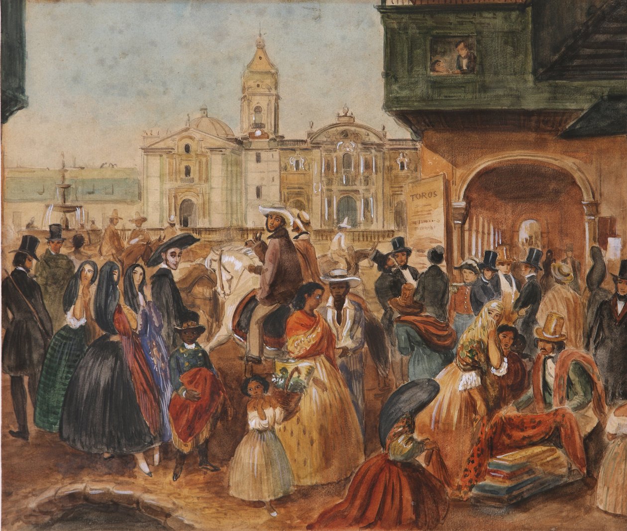 Studujte na Limském hlavním náměstí od Johann Moritz Rugendas