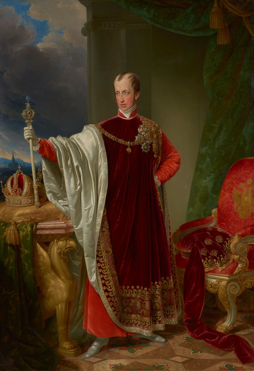 Císař Ferdinand v regálech Řádu zlatého rouna od Johann Nepomuk Ender