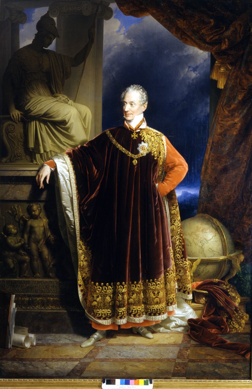 Portrét prince Clemense (Clement) Wenzel Lothar von Metternich (1773-1859), rakouský státník a diplomat obraz od J. N. Endera od Johann Nepomuk Ender